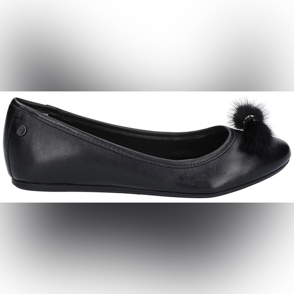 156. NWOT Hush Puppies Black Heather Puff Ballet Shoes SZ 42 US 10 - 10.5 - Picture 3 of 7